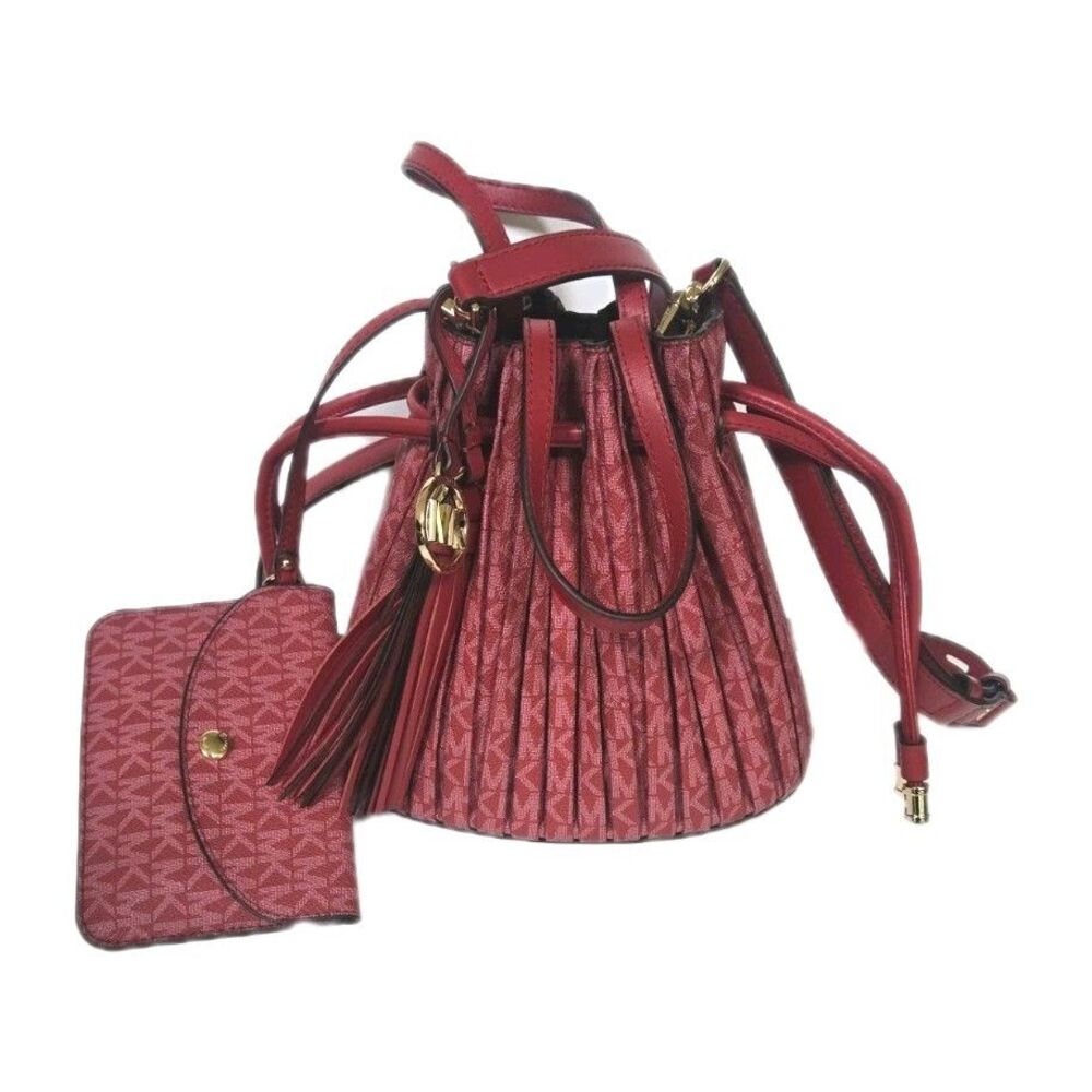 Michael Kors Signature Willa Extra Small Convertible Pleated Grab Tote Excellent